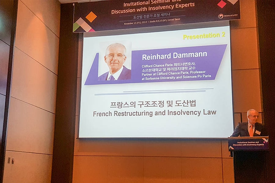 Reinhard Dammann avocat conférence Seoul Corée Clifford chance