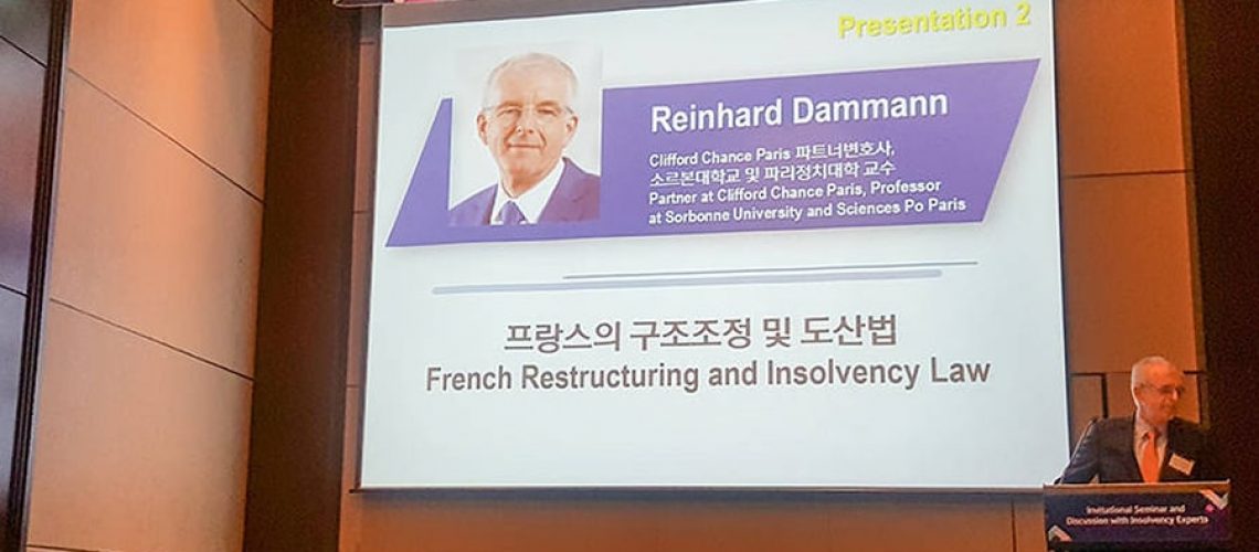 Reinhard Dammann avocat conférence Seoul Corée Clifford chance